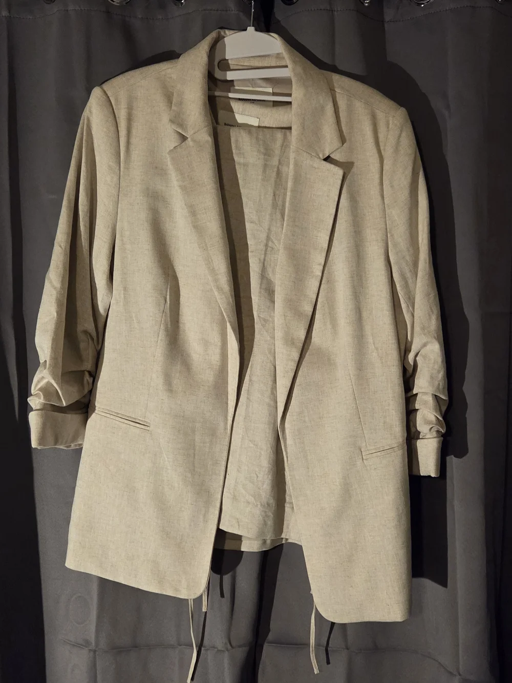 Banana Republic Beige Linen-Blend Suit and Vest